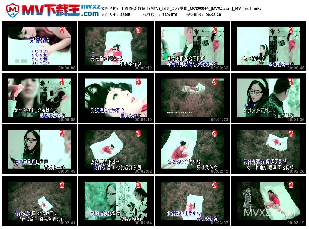 丁酉酉-爱情骗子(MTV)_国语_流行歌曲_MC200844